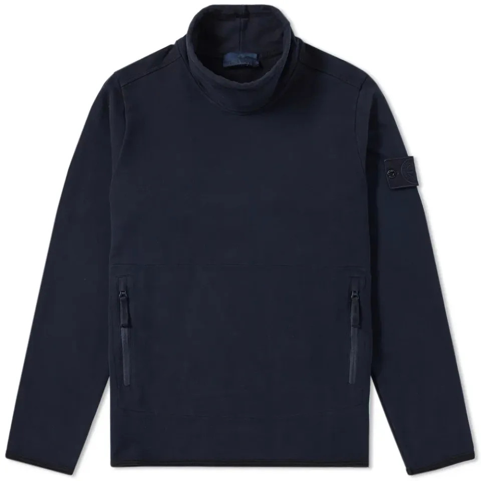 Garment Dyed Ghost Mock Neck Sweat