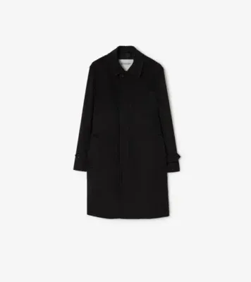 Mid-length Cashmere Car Coat in Black