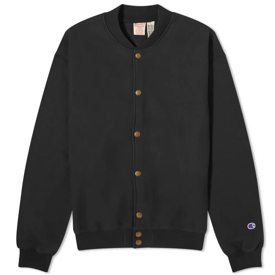 Snap Front Bomber Sweat