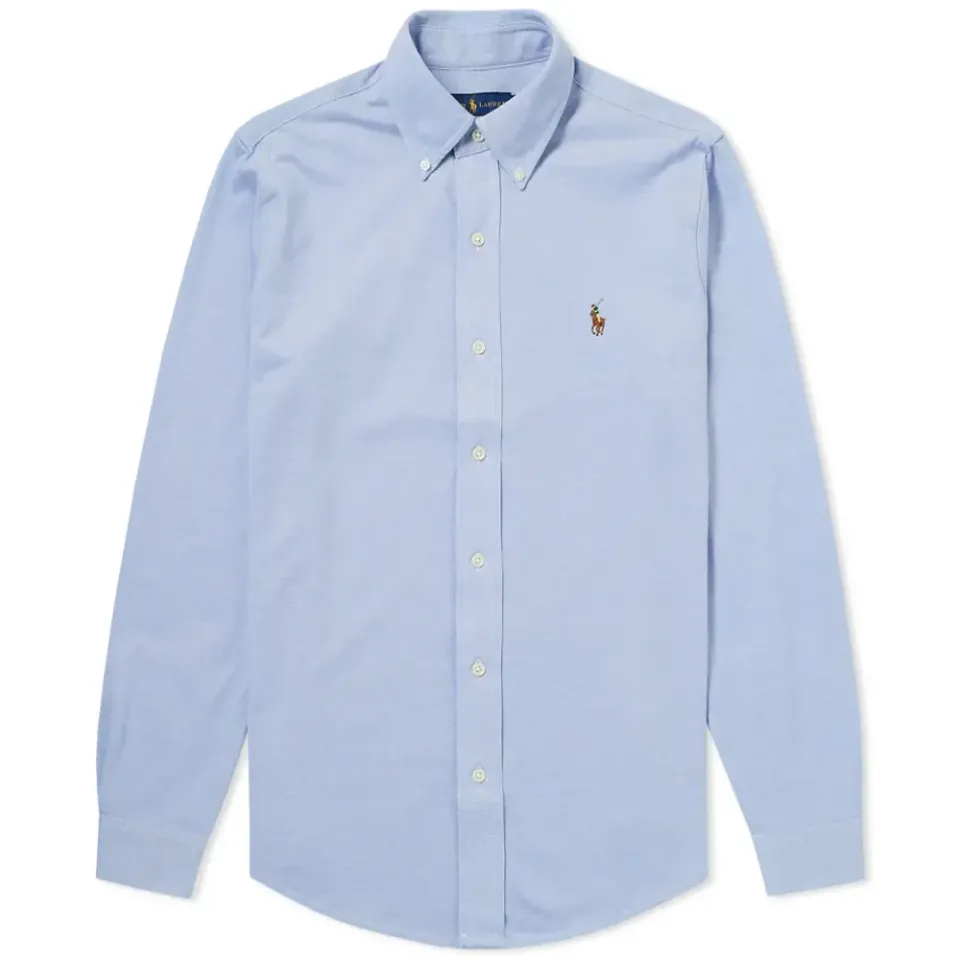 Slim Fit Button Down Pique Shirt