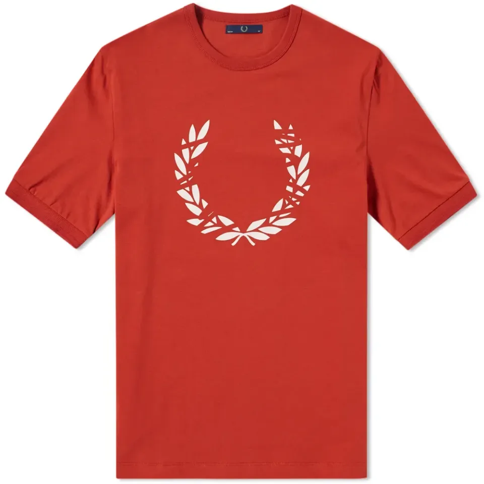 Fred Perry Laurel Scratched Printed Tee