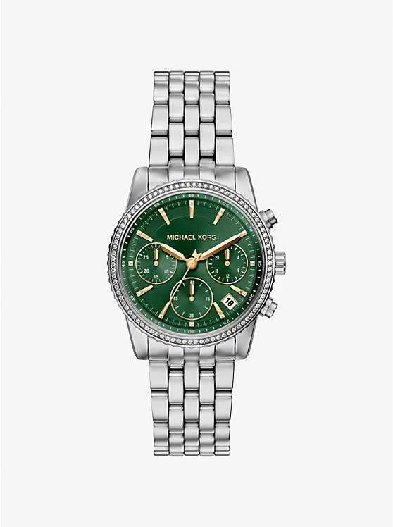 Bryant Pavé Silver-Tone Watch