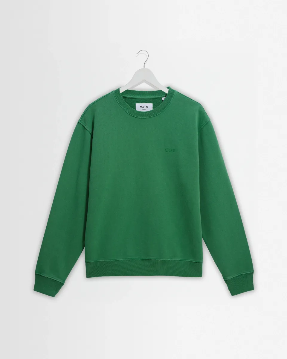 Sidney - Washed Green Loopback Cotton Sweatshirt