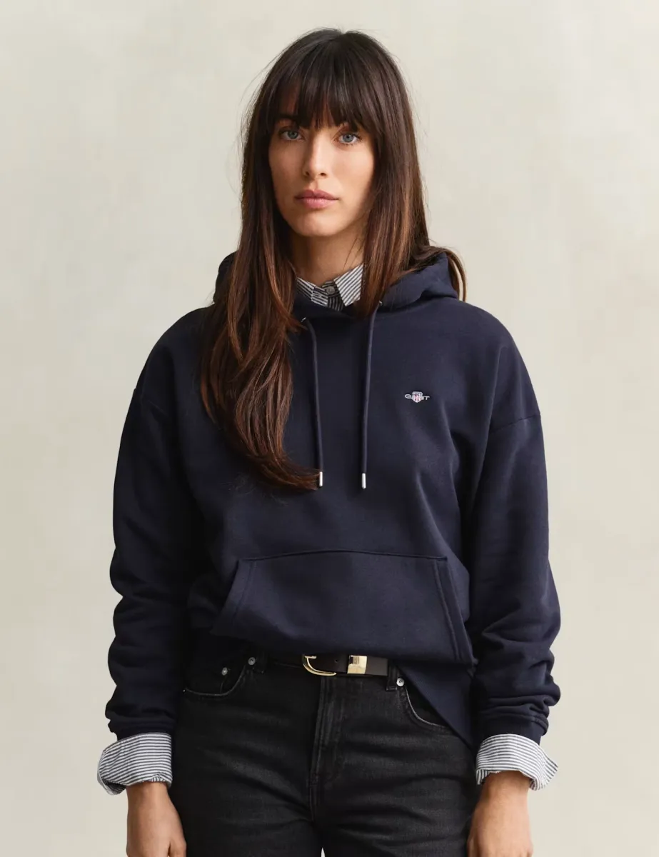Cotton Rich Hoodie Navy