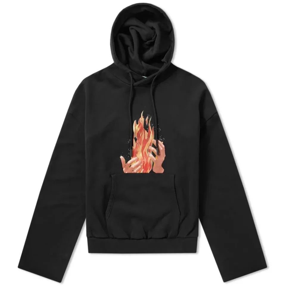 Diagonal Fire Back Zip Hoody