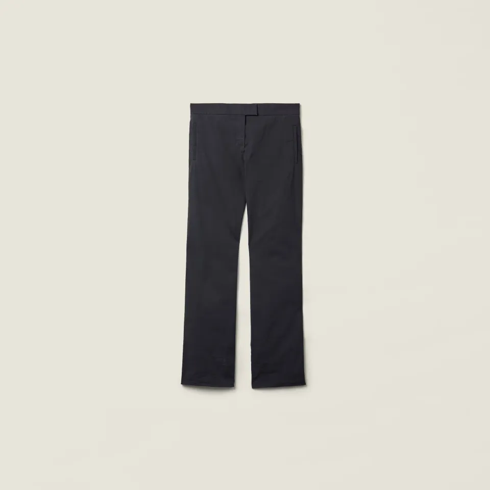 Stretch poplin pants