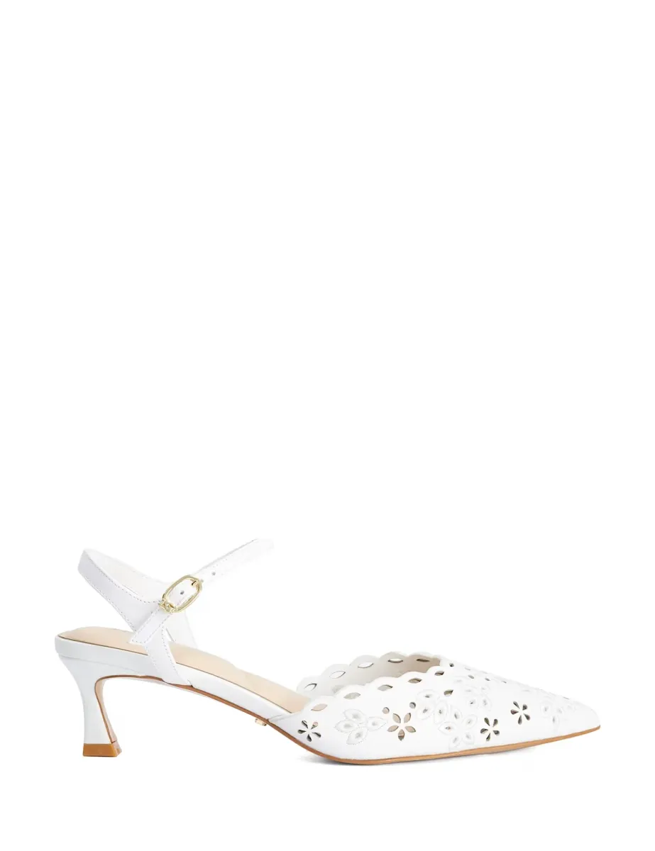 Leather Stiletto Heel Pointed Court Shoes