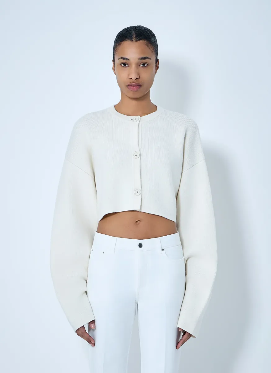 Cropped oversized cardigan