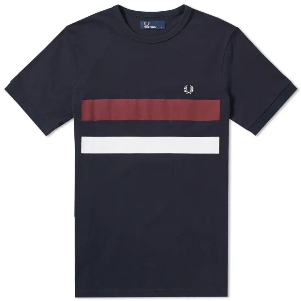 Fred Perry Bold Print Tipped Tee