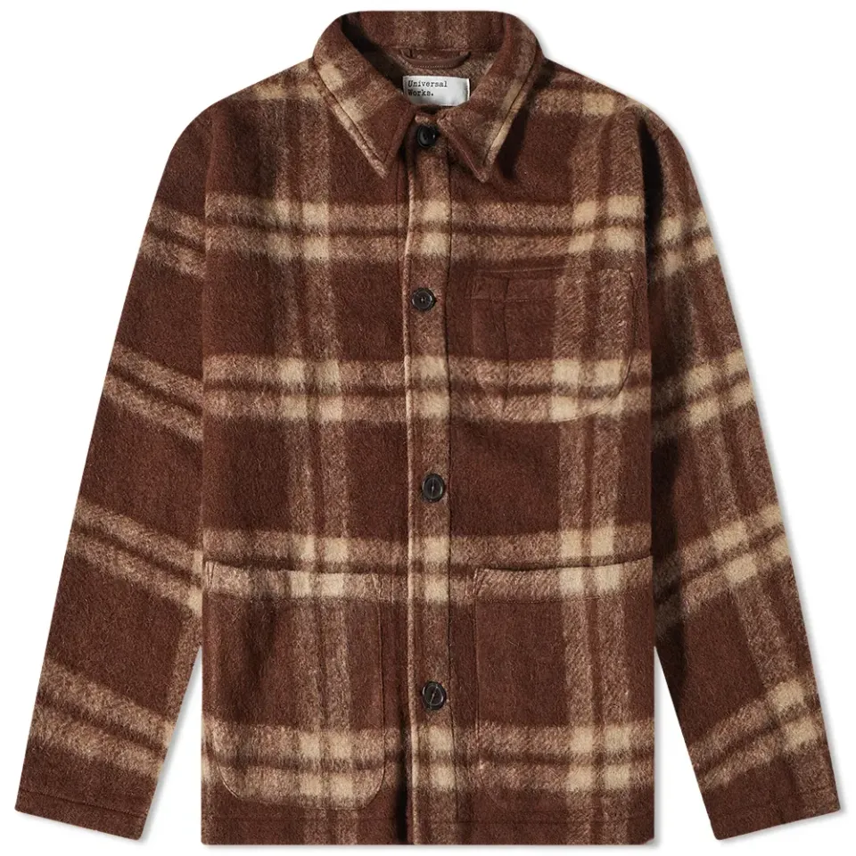 Check Wool Fleece Field Jacket