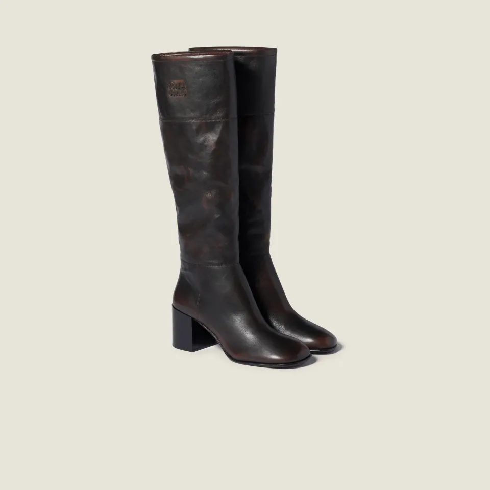 Leather boots