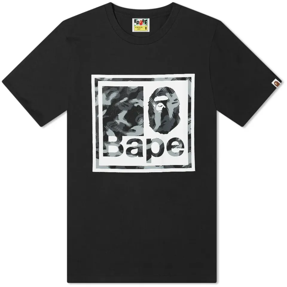 Stroke Camo Bape Quadrangle T-Shirt