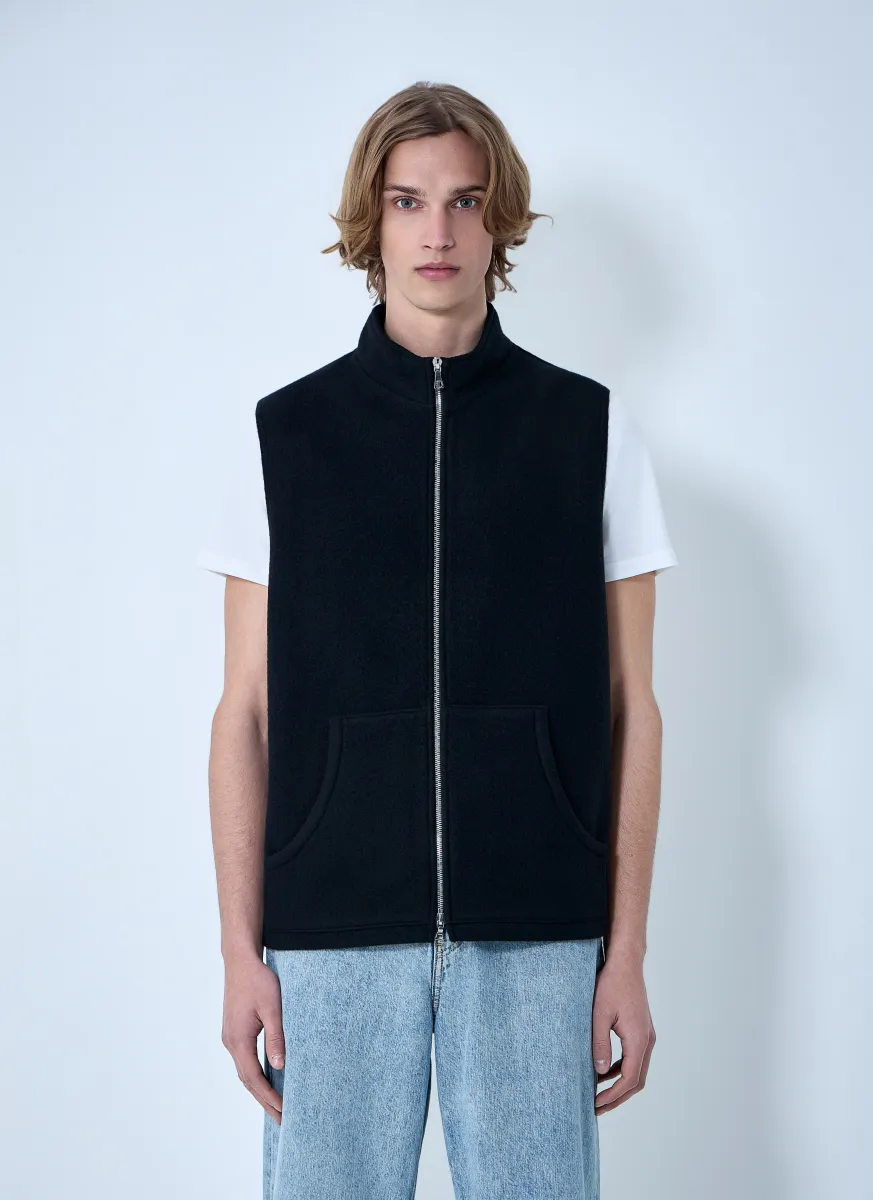 High-Neck Zip Vest