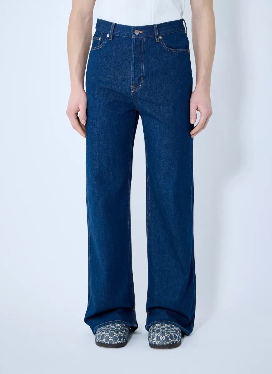 Denim Jeans With Embroidery