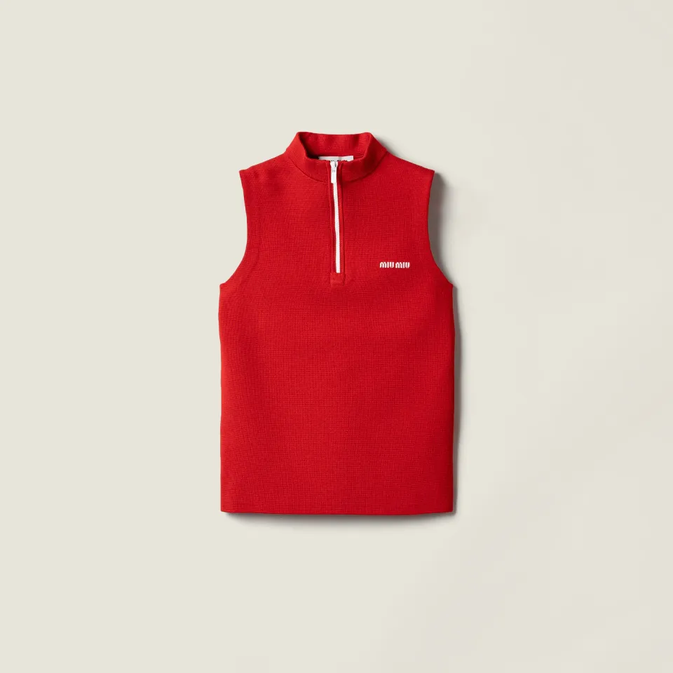 Wool half-zipper sweater