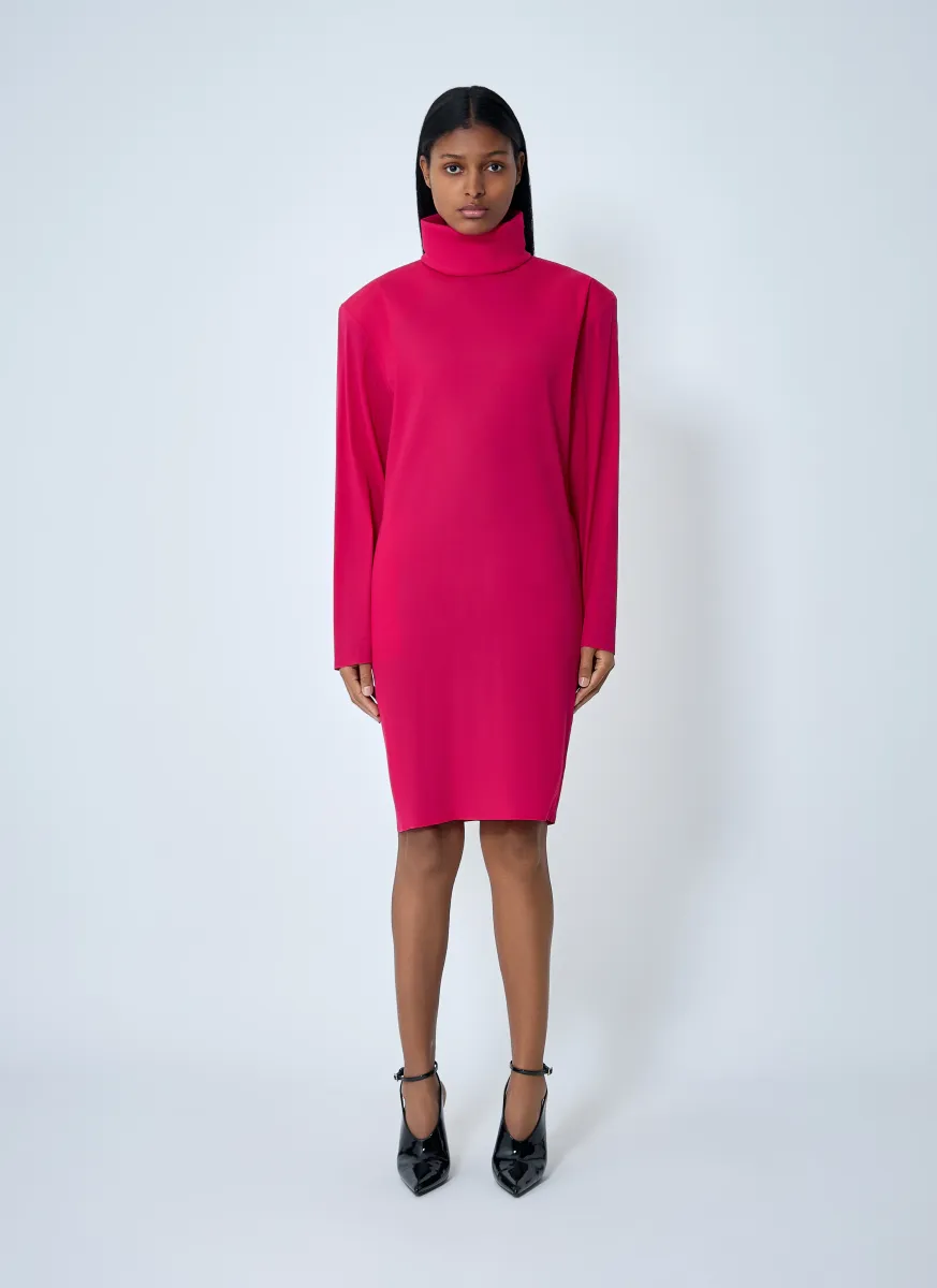 High Neck Long Sleeve Dress