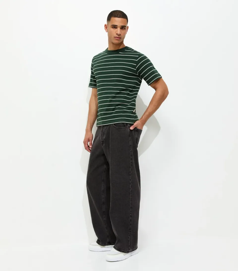 Men's Black Wide Leg Jeans