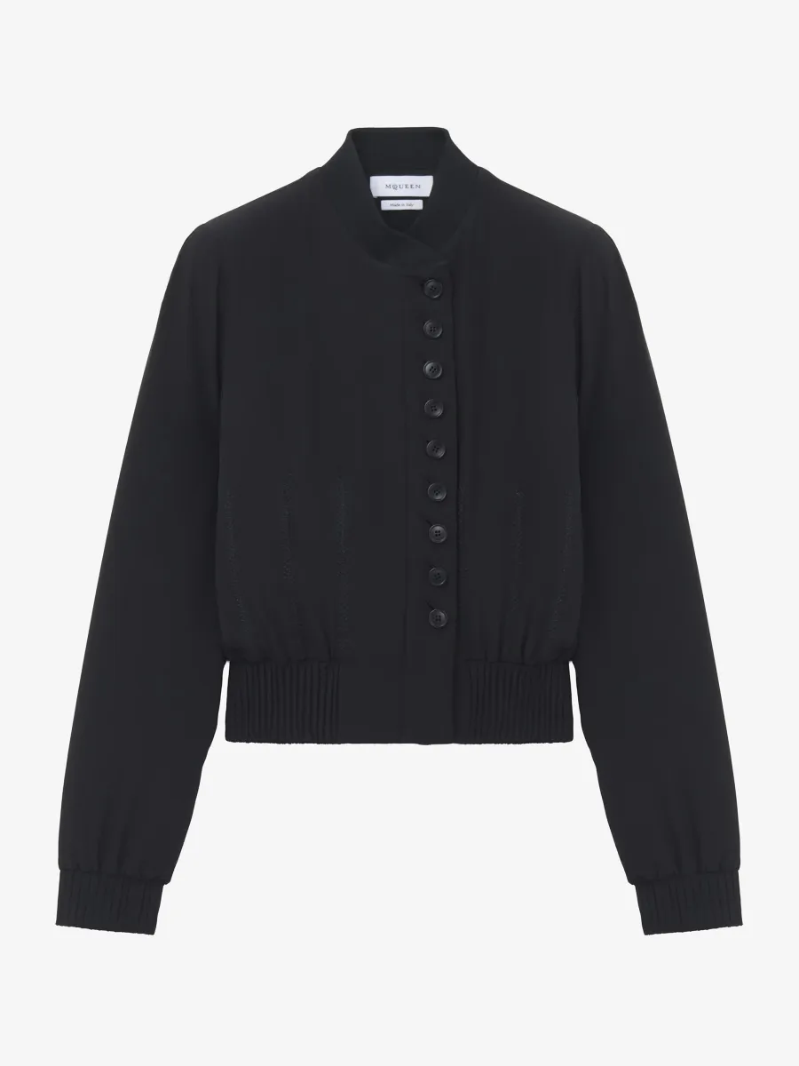 Silk Bomber Jacket