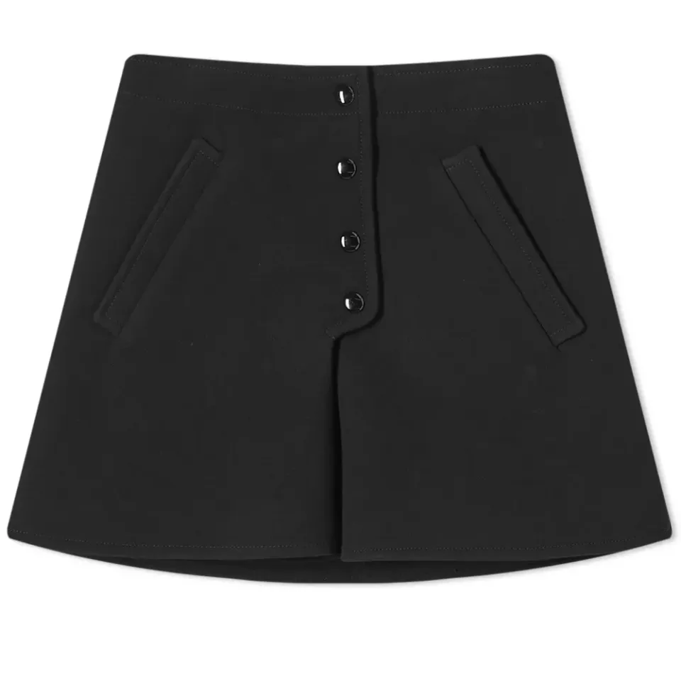 Crepe Wave Mini Skirt