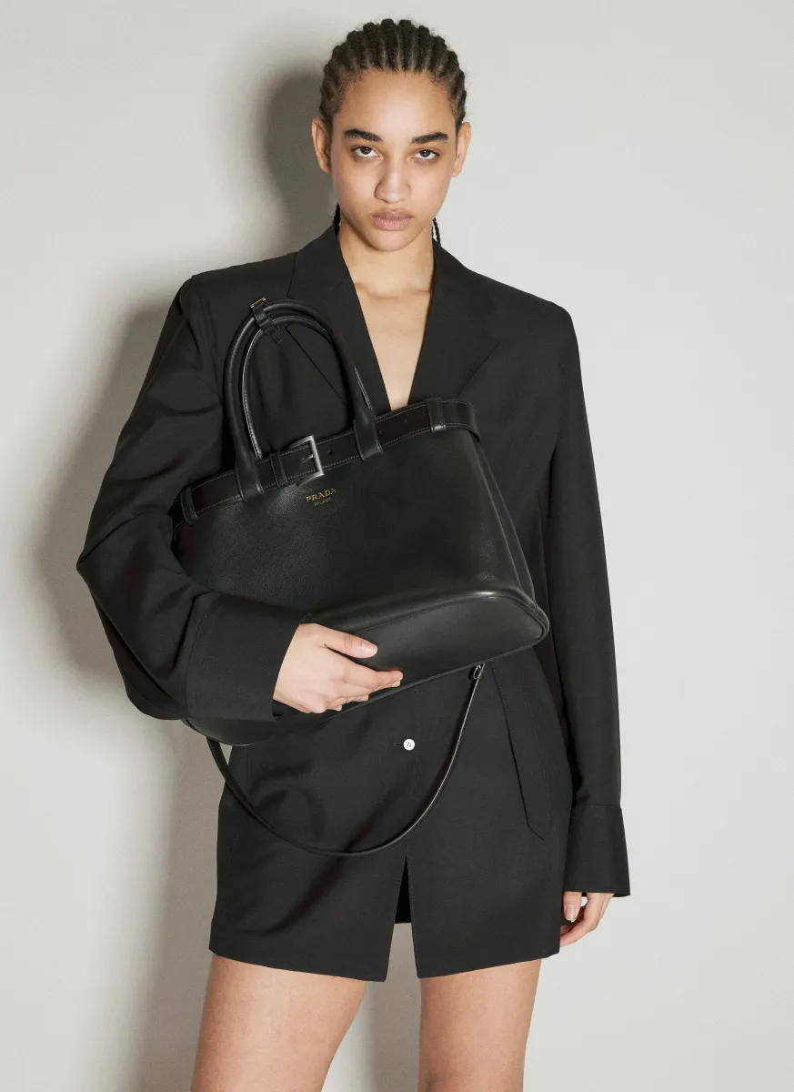 Buckle Large Leather Handbag