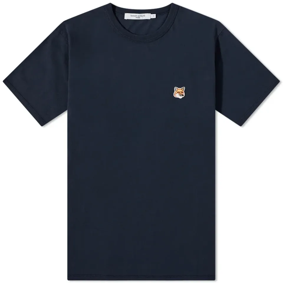 Maison KitsunÃ Fox Head Patch T-Shirt
