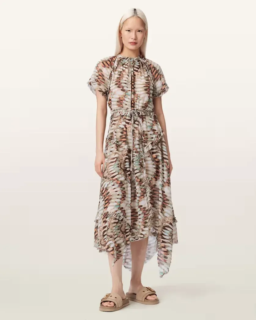 Lamaia Asymmetric Midi Dress