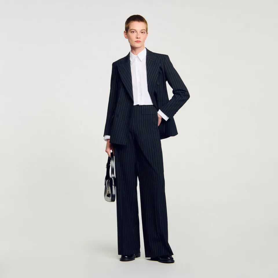 Striped suit jacket