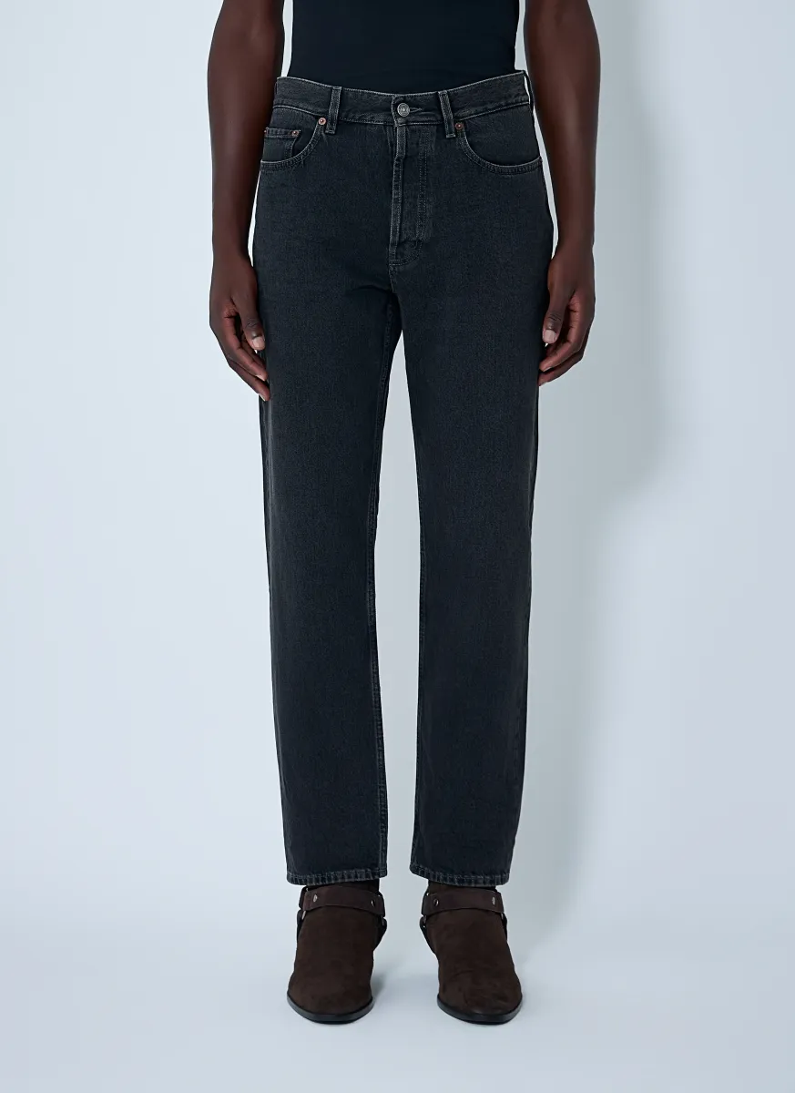 Straight-Leg Denim Jeans