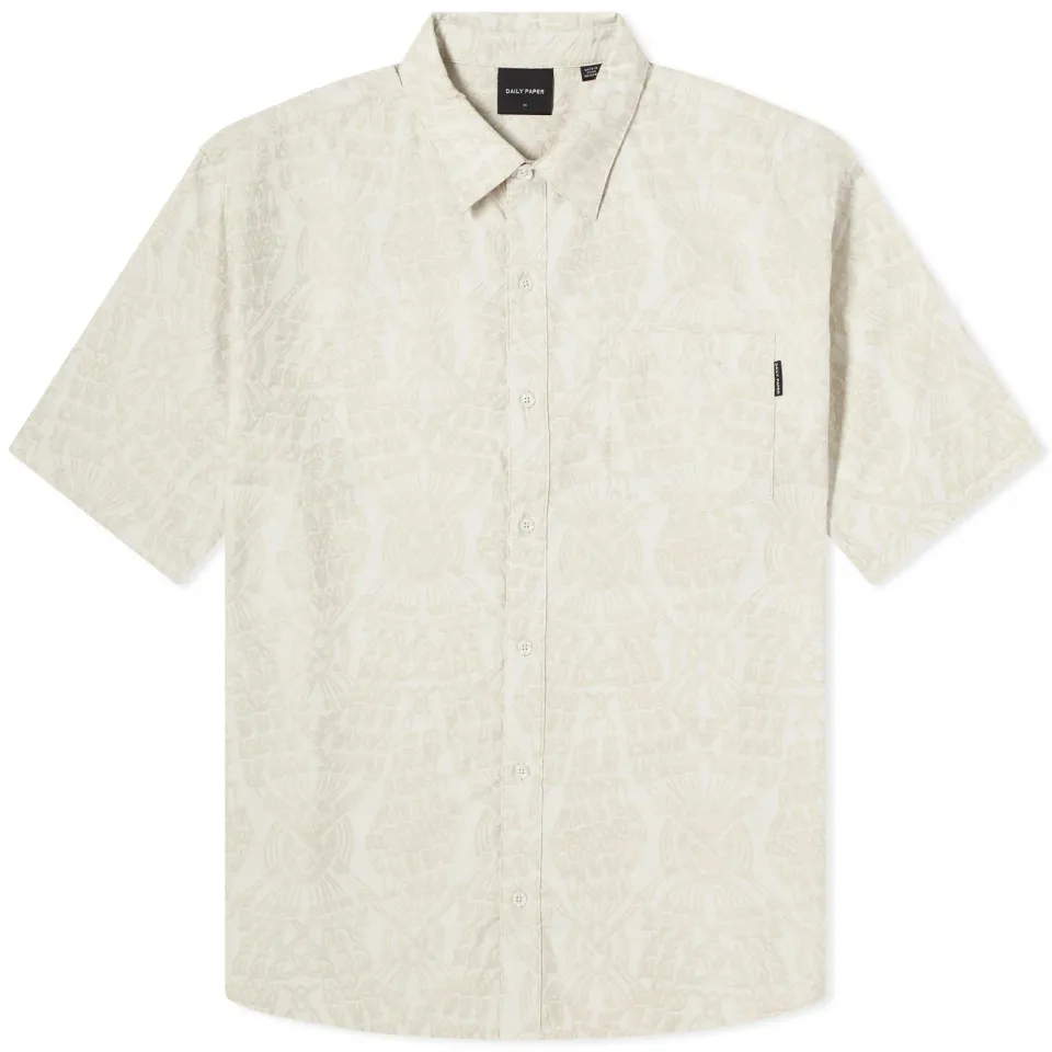 Zuri Macrame Jacquard Relaxed Short Sleeve Shirt
