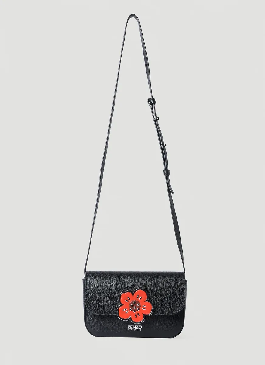 Boke Flower Leather Shoulder Bag