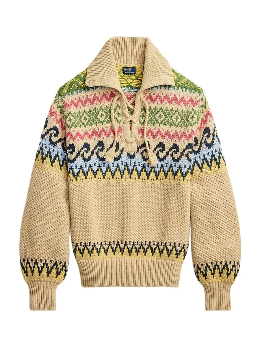 Polo Ralph Lauren Fair Isle Jumper Tan Multi