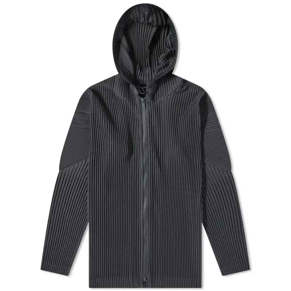 Pleated Zip Hoody