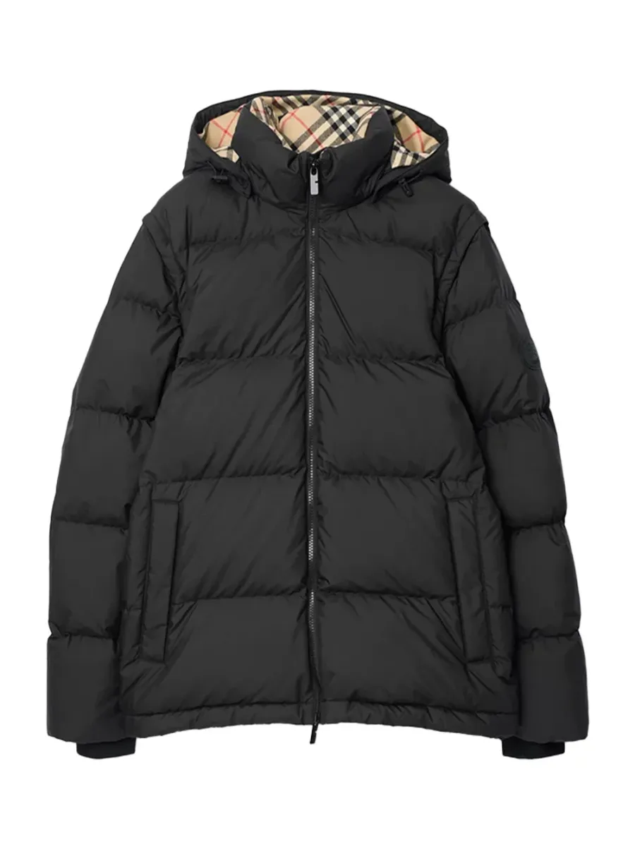 Men Detachable Sleeve Jacket Black