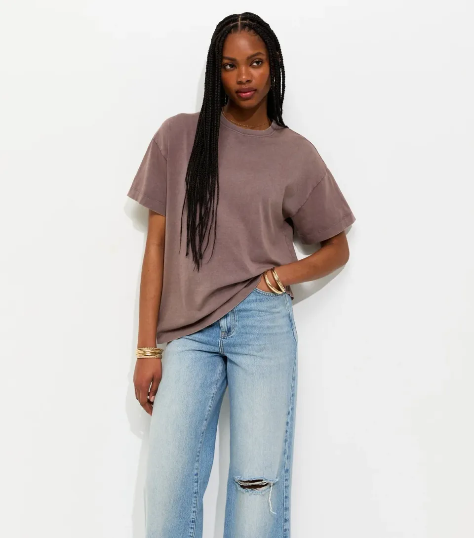 Women's Brown Oversized T-Shirt