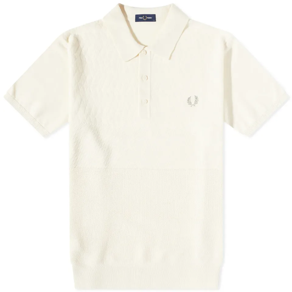 Tonal Panel Knitted Polo