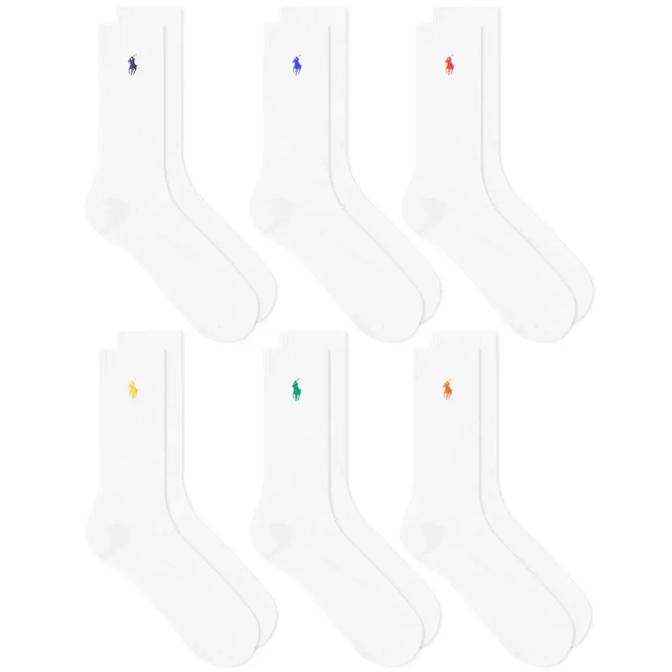 Multicoloured PP Sports Sock - 6 Pack