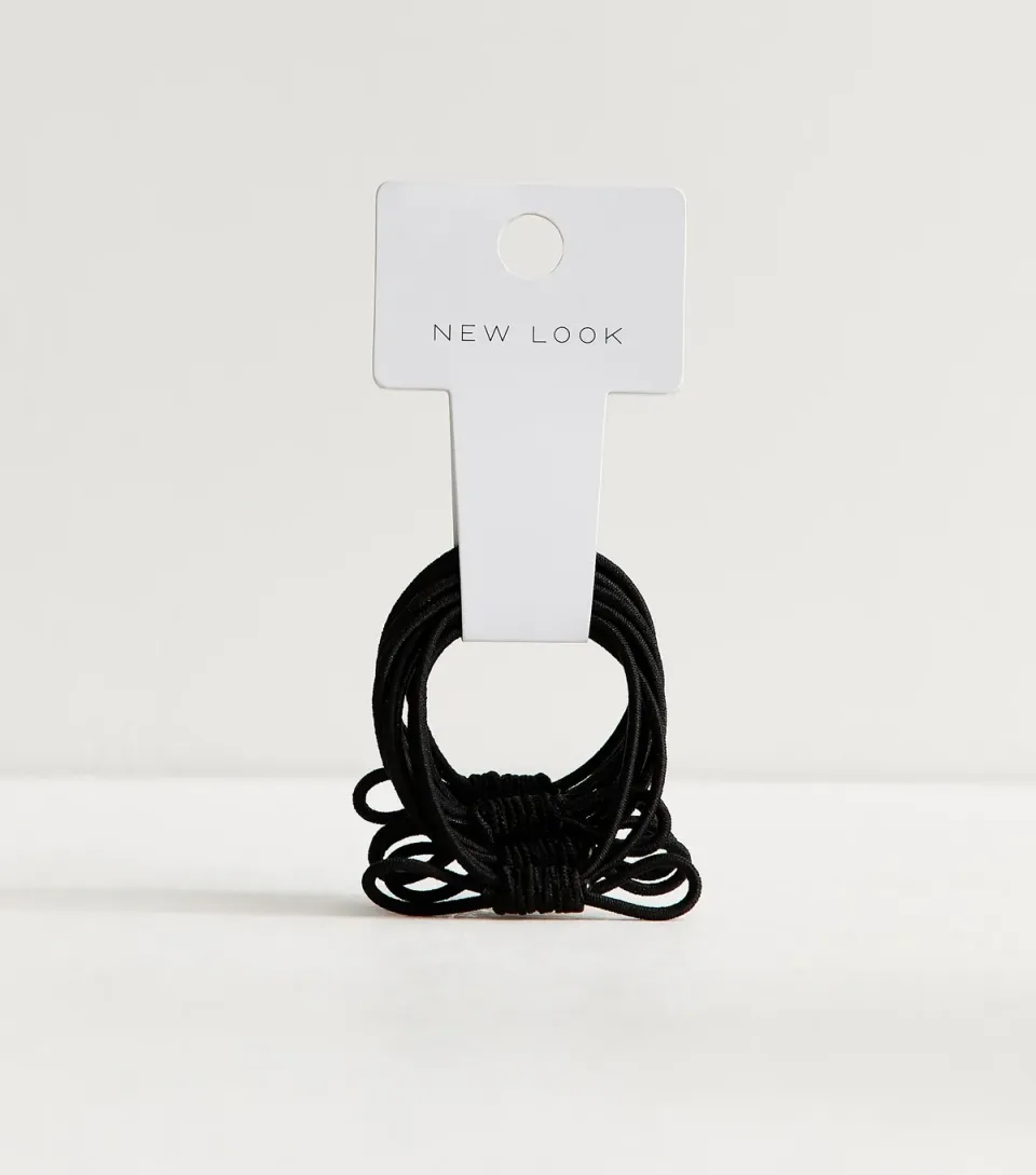 Black Pack of 5 Bow Pony Hair Bands