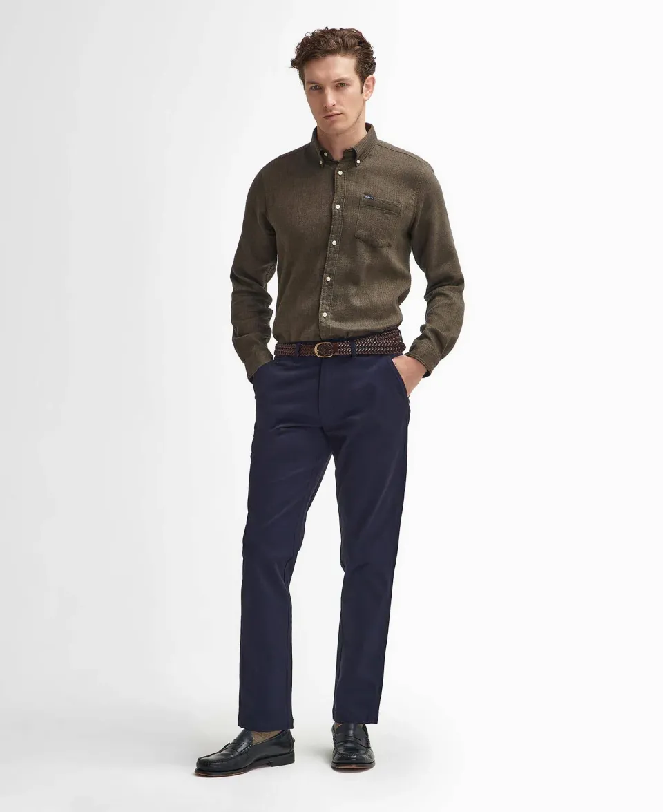 Suede Sateen Tailored Trousers