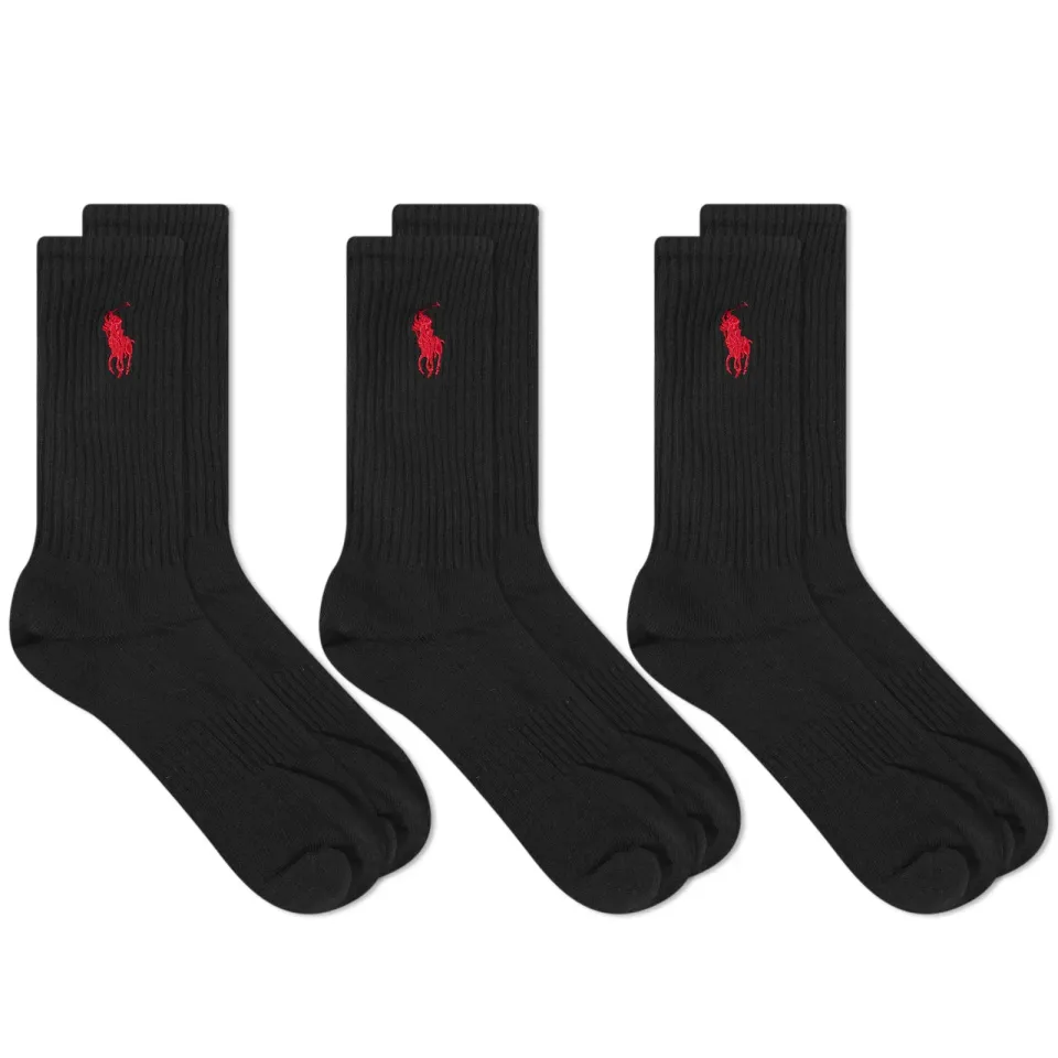 Pony Player Cotton Crew Sock - 3 Pack