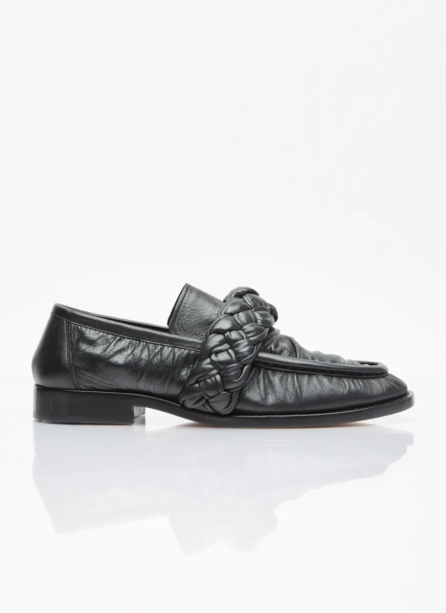 Knotted Leather Loafers
