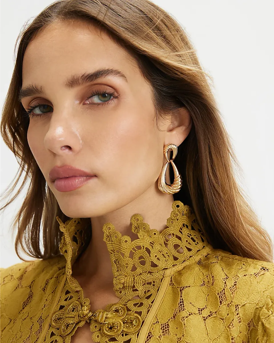 Twisted Double Drop Earrings