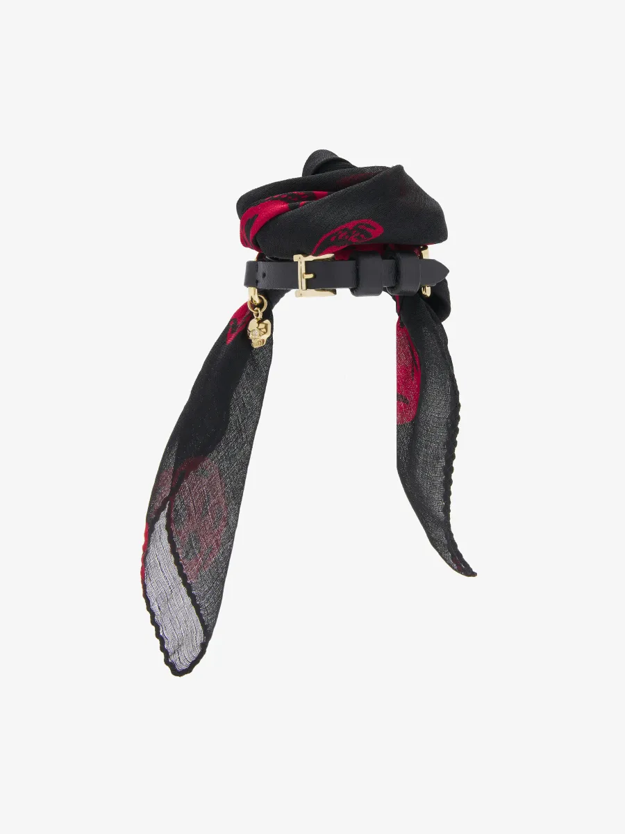Skull Scarf Double Wrap Bracelet