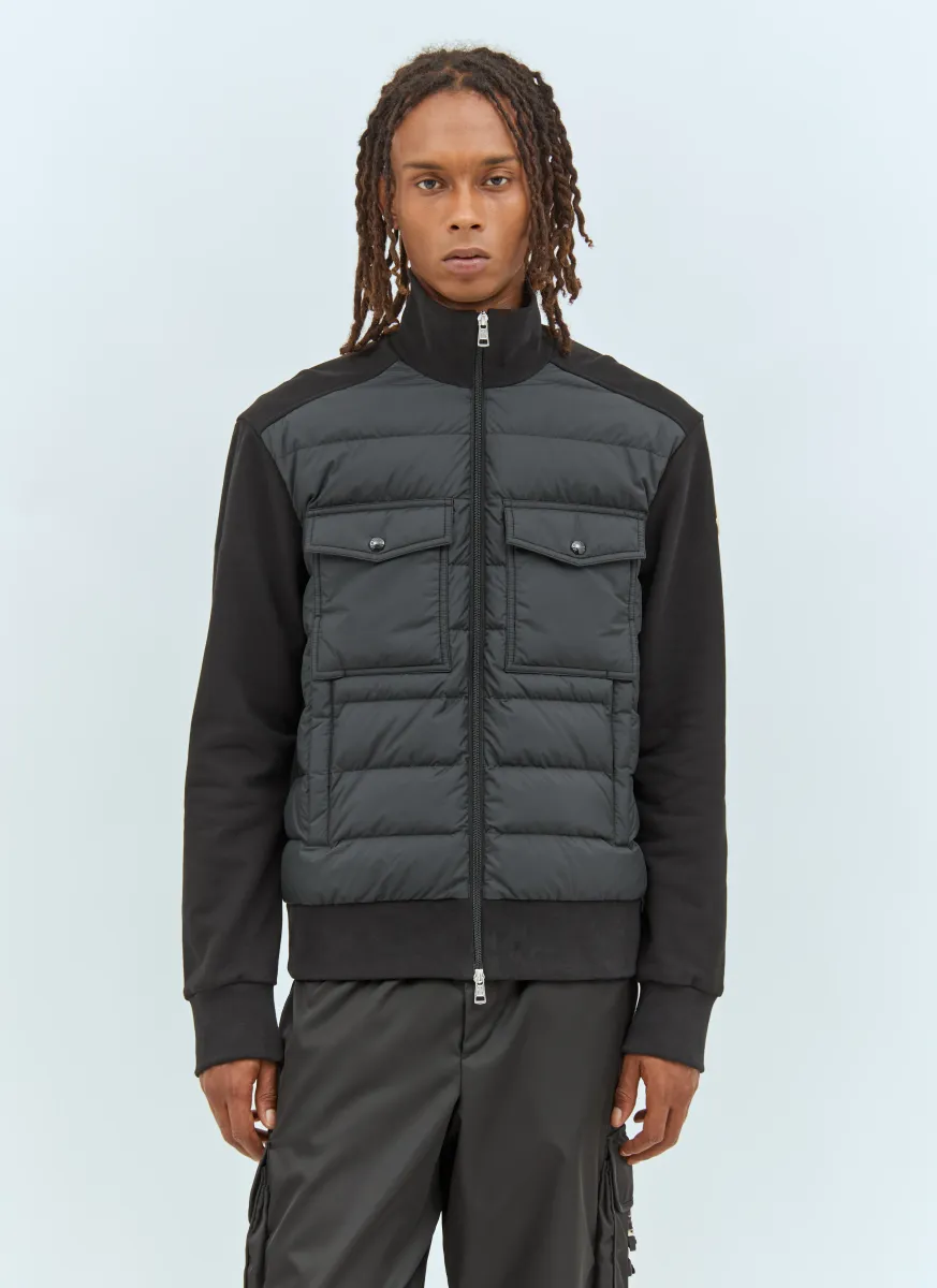 Padded Zip-Up Cardigan
