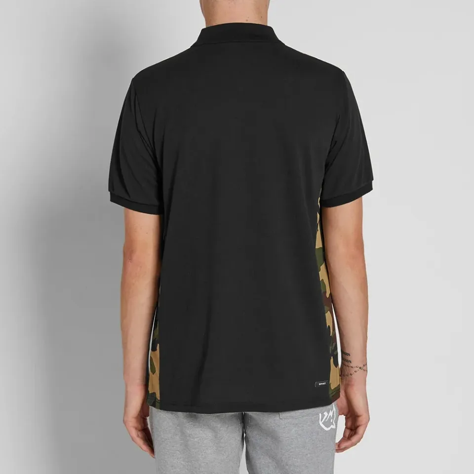 SOPHNET. Camouflage Side Panel Polo