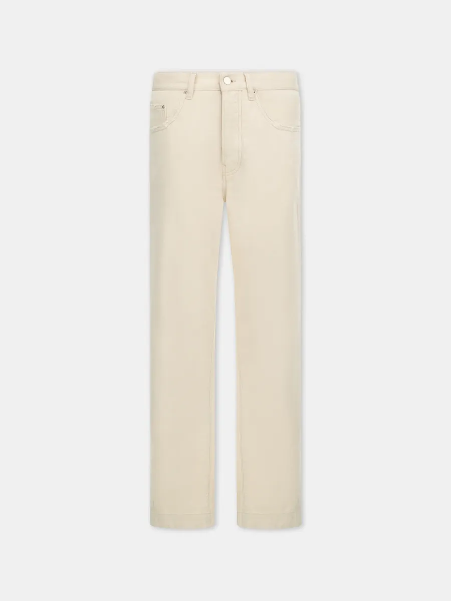 STRAIGHT FLARE JEAN - Ecru