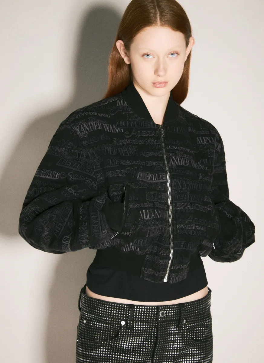 All-Over Logo Bomber Jacket