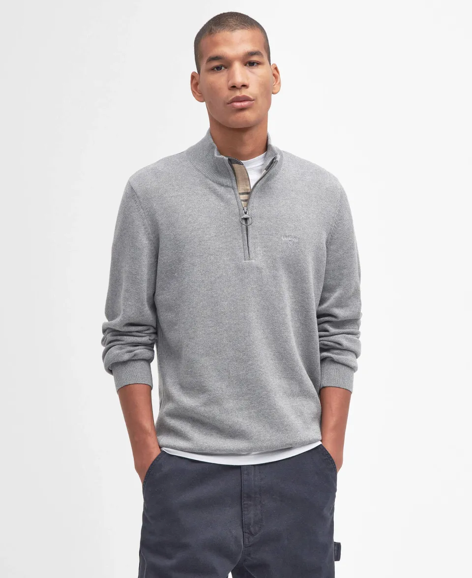 Cotton Quarter-Zip Jumper