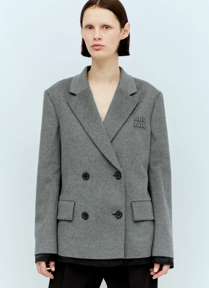 Raw-Trims Wool Blazer