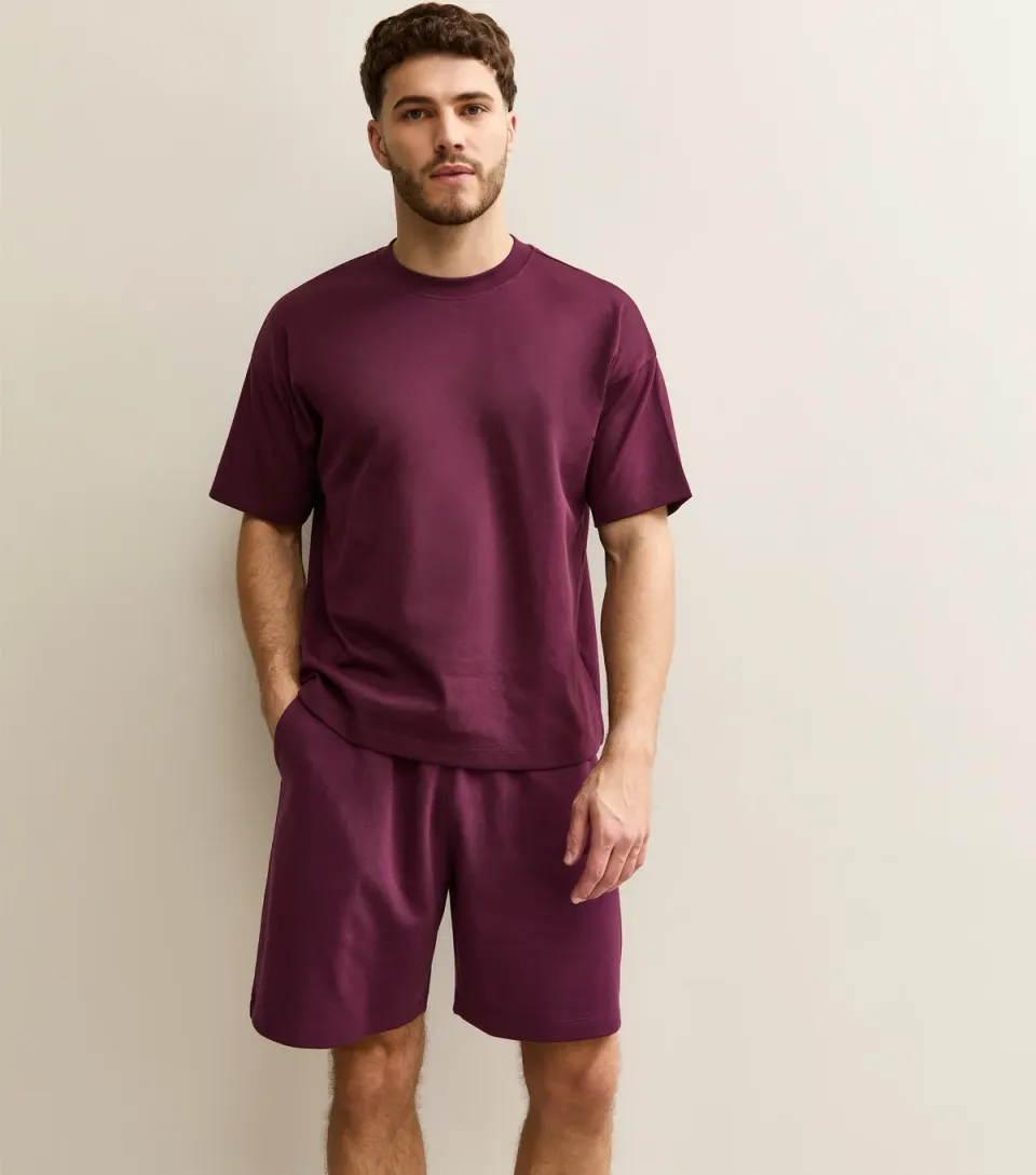 Men's Light Brown Regular Panelled Jersey Shorts