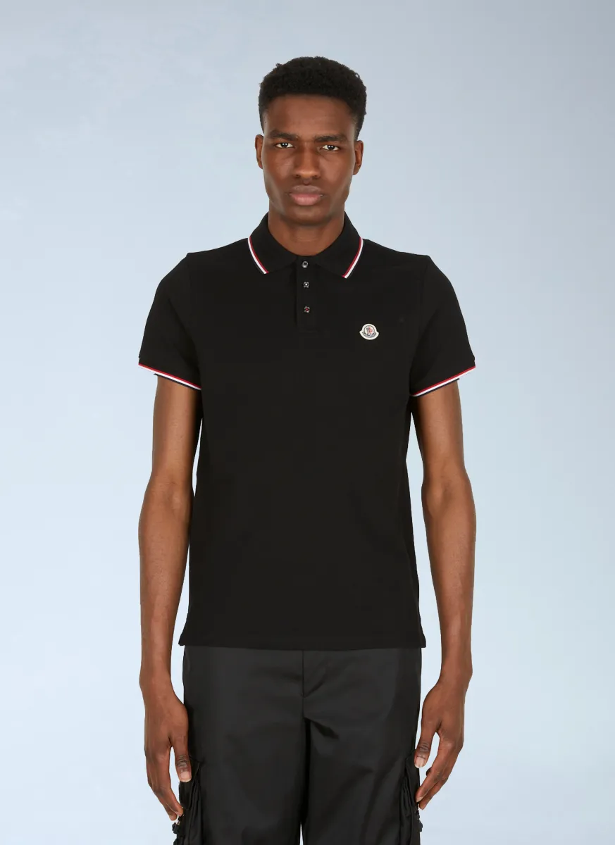 Stripe Trims Polo Shirt